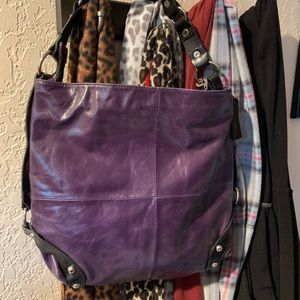 Tano Grape Leather Bucket Bag